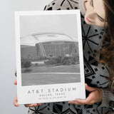 At&T Stadium Dallas Football Lovers Black And White Art Canvas Prints Wall Art Home Decor