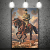 Ataturk Riding Horse, Ataturk Wall Art Canvas Prints Wall Art Home Decor