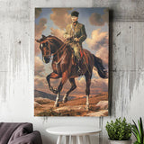 Ataturk Riding Horse, Ataturk Wall Art Canvas Prints Wall Art Home Decor