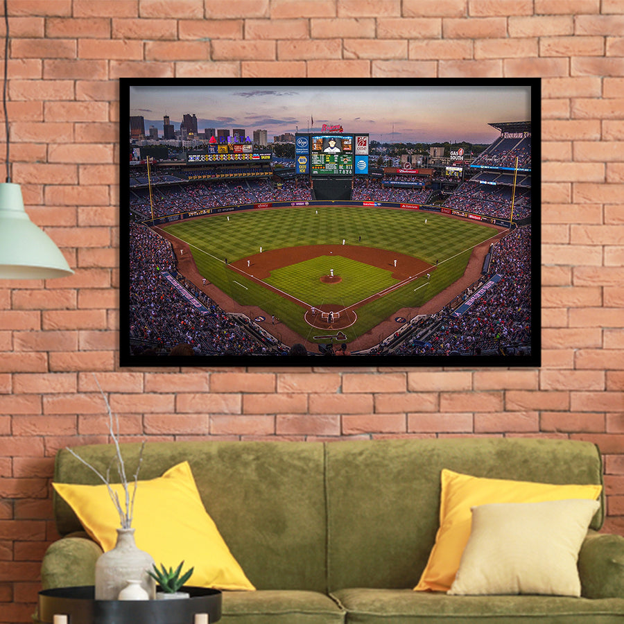 Atlanta Braves Stadium Art Prints Turner Field Wall Art Truist,Sport Stadium Art Prints, Fan Gift, Wall Decor