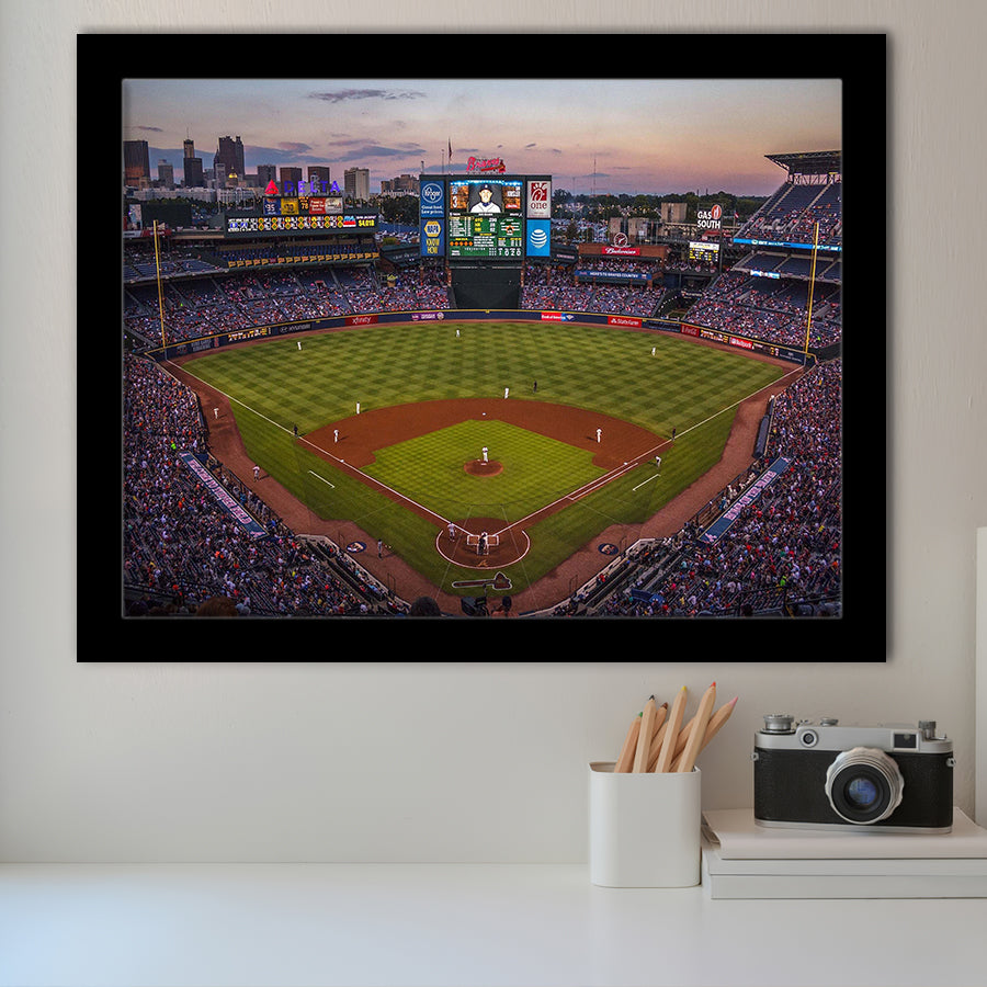 Atlanta Braves Stadium Art Prints Turner Field Wall Art Truist,Sport Stadium Art Prints, Fan Gift, Wall Decor