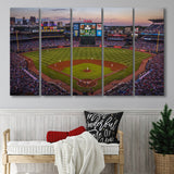 Atlanta Braves Stadium Canvas Prints Turner Field Wall Art Truist,Multi Panels B,Sport Stadium Art Prints, Fan Gift