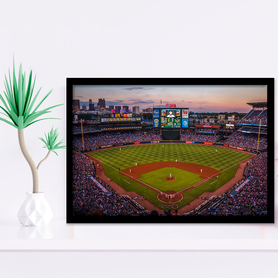 Atlanta Braves Stadium Art Prints Turner Field Wall Art Truist,Sport Stadium Art Prints, Fan Gift, Wall Decor
