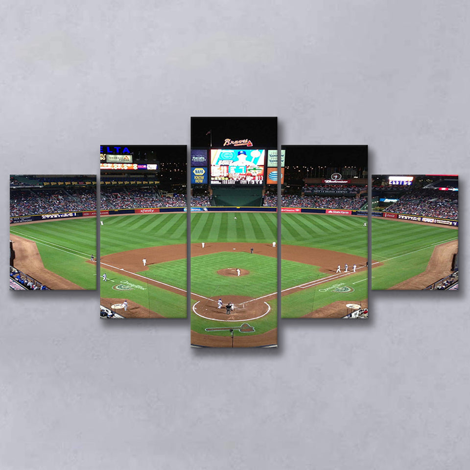 Atlanta Braves Wall Art Turner Field Stadium Canvas Prints Truist,Multi Panels,Sport Stadium Art Prints, Fan Gift