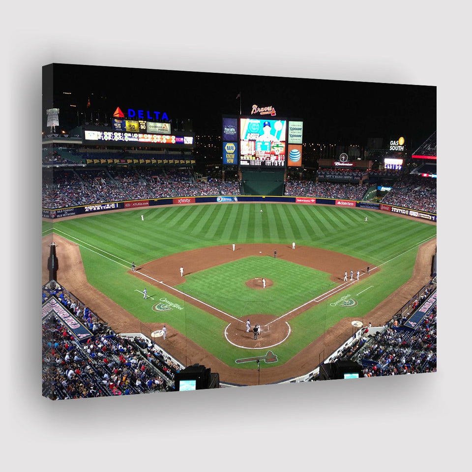 Atlanta Braves Wall Art Turner Field Stadium Canvas Prints Truist,Sport Stadium Art Prints, Fan Gift, Wall Decor