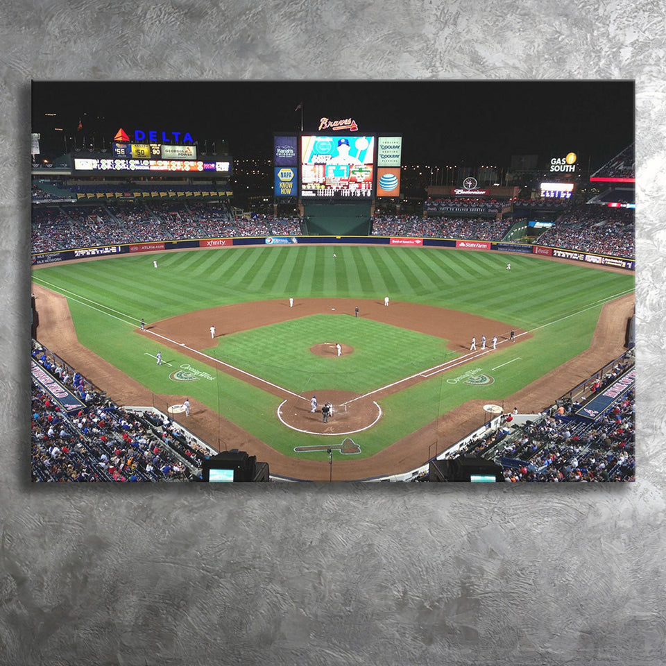 Atlanta Braves Wall Art Turner Field Stadium Canvas Prints Truist,Sport Stadium Art Prints, Fan Gift, Wall Decor