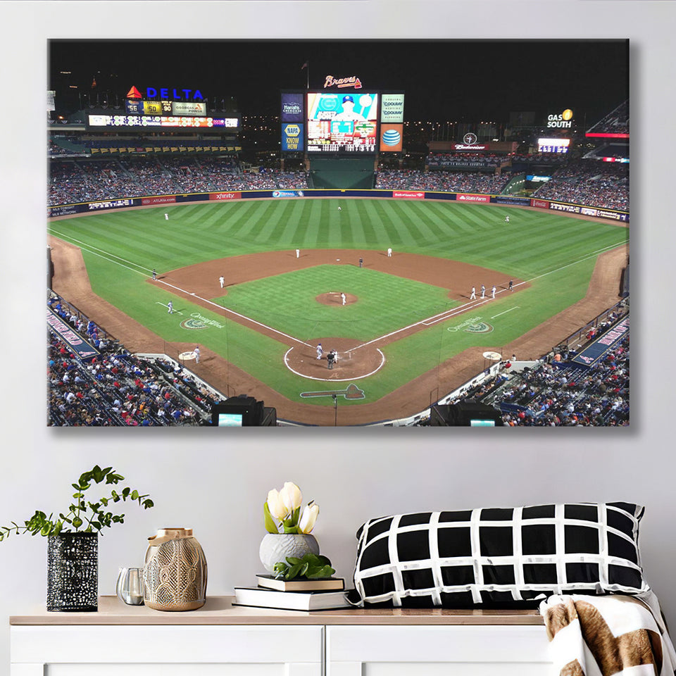 Atlanta Braves Wall Art Turner Field Stadium Canvas Prints Truist,Sport Stadium Art Prints, Fan Gift, Wall Decor