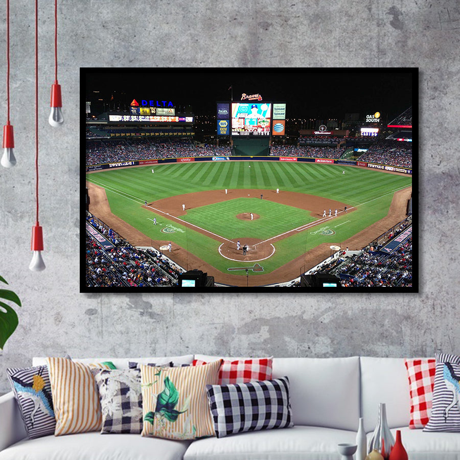 Atlanta Braves Wall Art Turner Field Stadium Art Prints Truist,Sport Stadium Art Prints, Fan Gift, Wall Decor