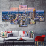 Atlanta Downtown 5 Piece Canvas Prints Wall Art Decor - Painting Canvas, Multi Panels