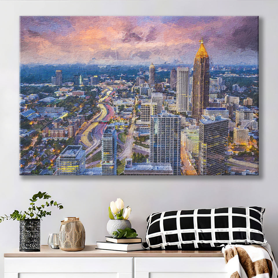 Atlanta Downtown Canvas Prints Wall Art Decor - Paiting Canvas, Art Prints, Wall Decor, For Sale