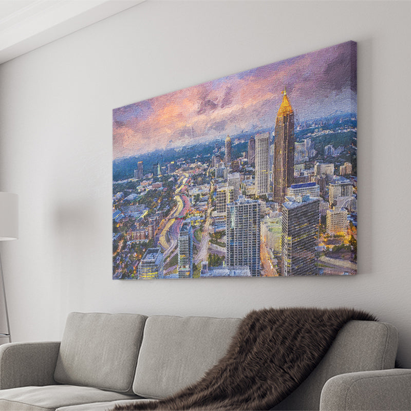 Atlanta Downtown Canvas Prints Wall Art Decor - Paiting Canvas, Art Prints, Wall Decor, For Sale