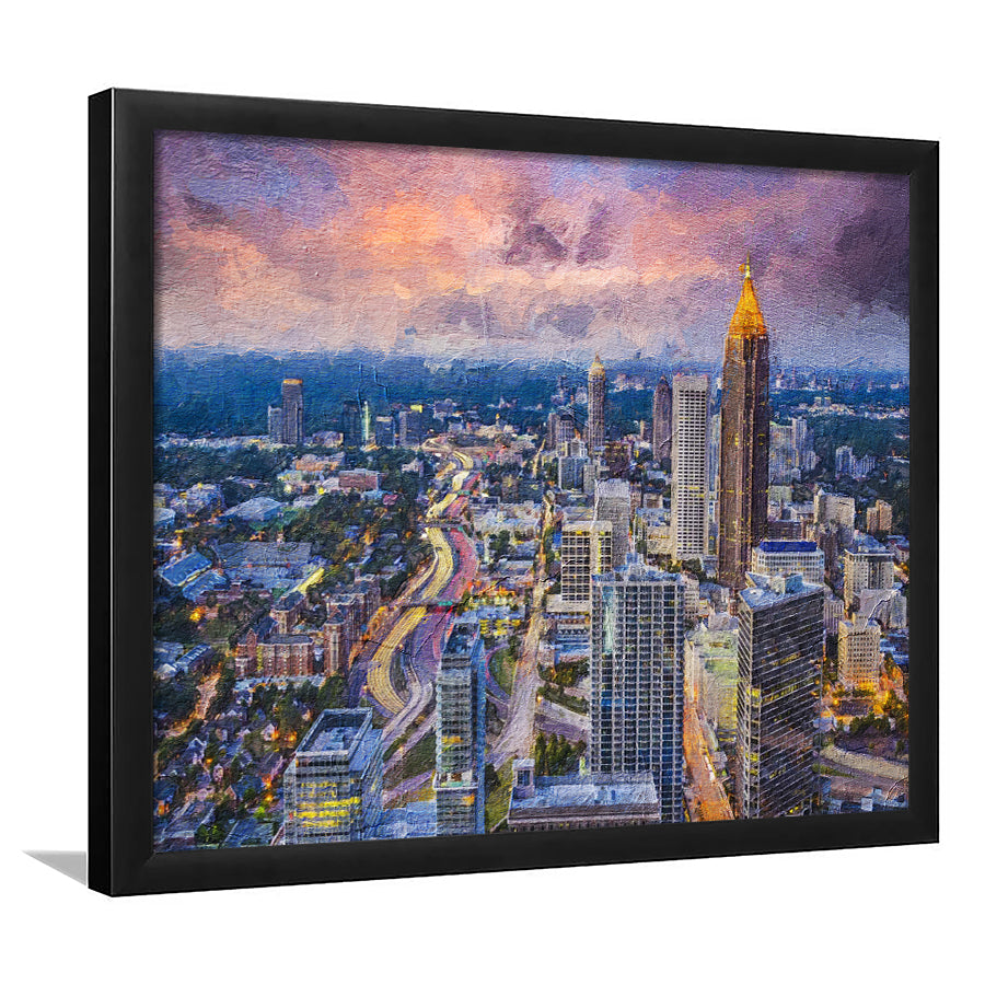 Atlanta Downtown Framed Art Prints Wall Decor - Painting Prints, Framed Picture, Home Decor
