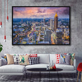 Atlanta Downtown Framed Canvas Prints Wall Art Decor - Paiting Canvas, Art Prints, Floating Frame