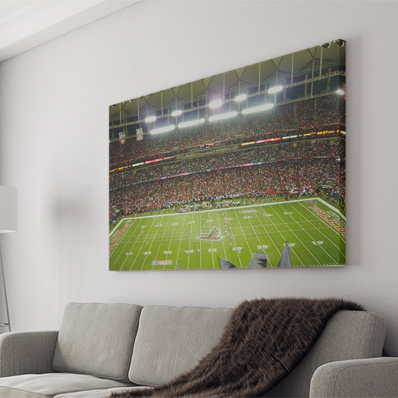Atlanta Falcons Stadium Canvas Prints Mercedes Benz Stadium Wall Art,Sport Stadium Art Prints, Fan Gift, Wall Decor