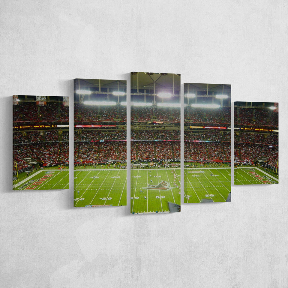 Atlanta Falcons Stadium Canvas Prints Mercedes Benz Stadium Wall Art,Multi Panels,Sport Stadium Art Prints, Fan Gift