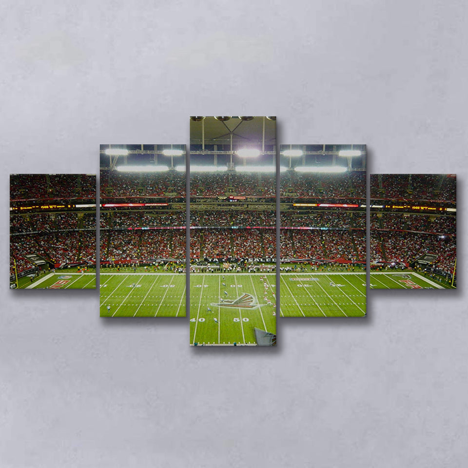 Atlanta Falcons Stadium Canvas Prints Mercedes Benz Stadium Wall Art,Multi Panels,Sport Stadium Art Prints, Fan Gift