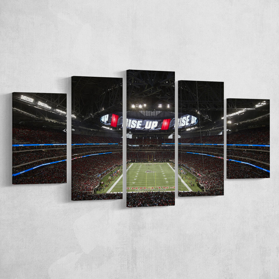 Atlantas Mercedes Benz Stadium, Stadium Canvas, Sport Art, Large Canvas, Multi Panels, Canvas Prints Wall Art Decor