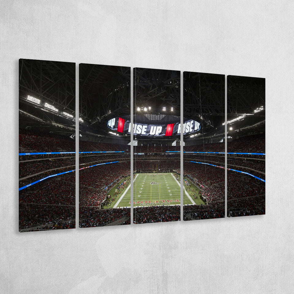 Atlantas Mercedes Benz Stadium, Stadium Canvas, Sport Art, Gift for him, Multi Panels B, Canvas Prints Wall Art Decor