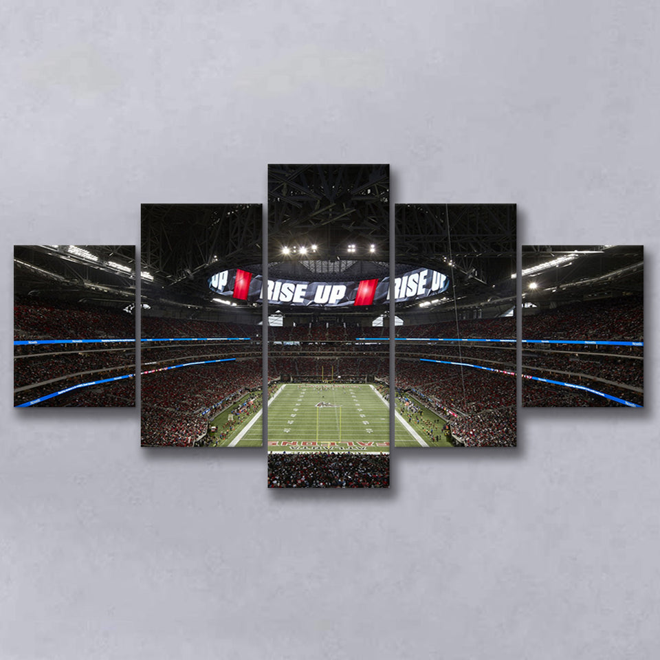 Atlantas Mercedes Benz Stadium, Stadium Canvas, Sport Art, Large Canvas, Multi Panels, Canvas Prints Wall Art Decor