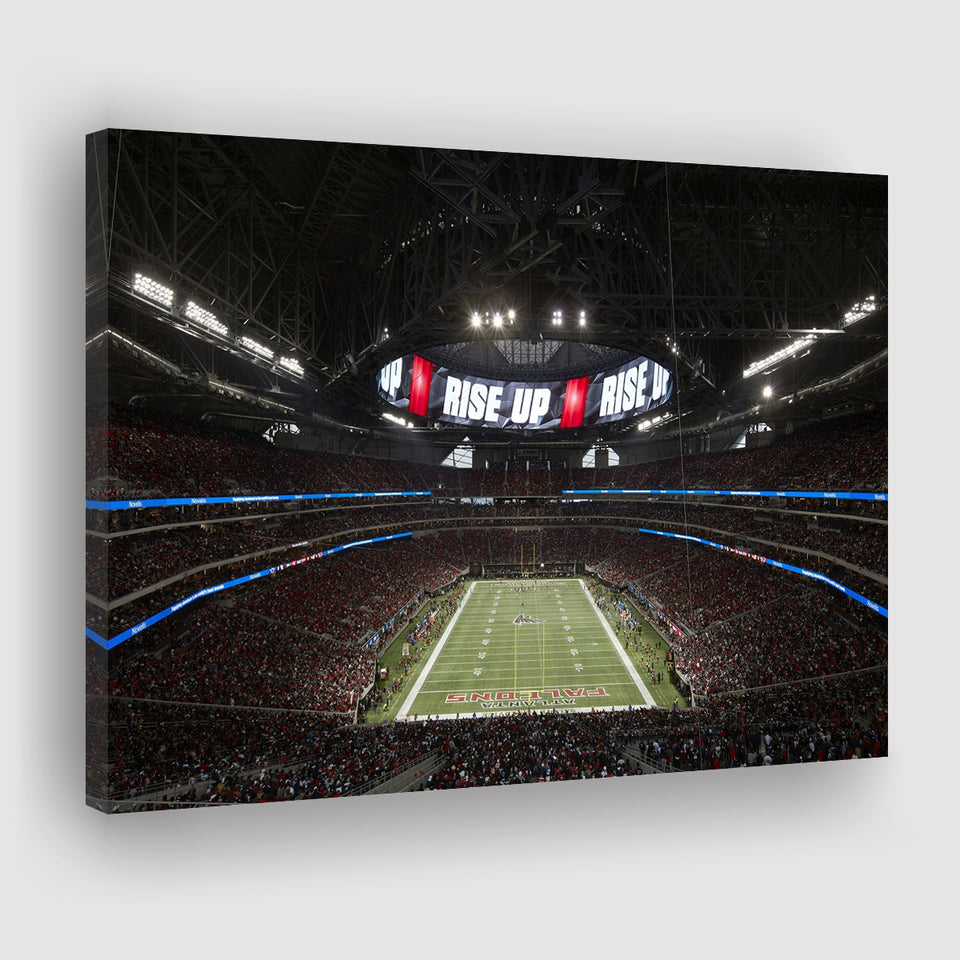 Atlantas Mercedes Benz Stadium, Stadium Canvas, Sport Art, Gift for him, Fan Gift, Canvas Prints Wall Art Decor