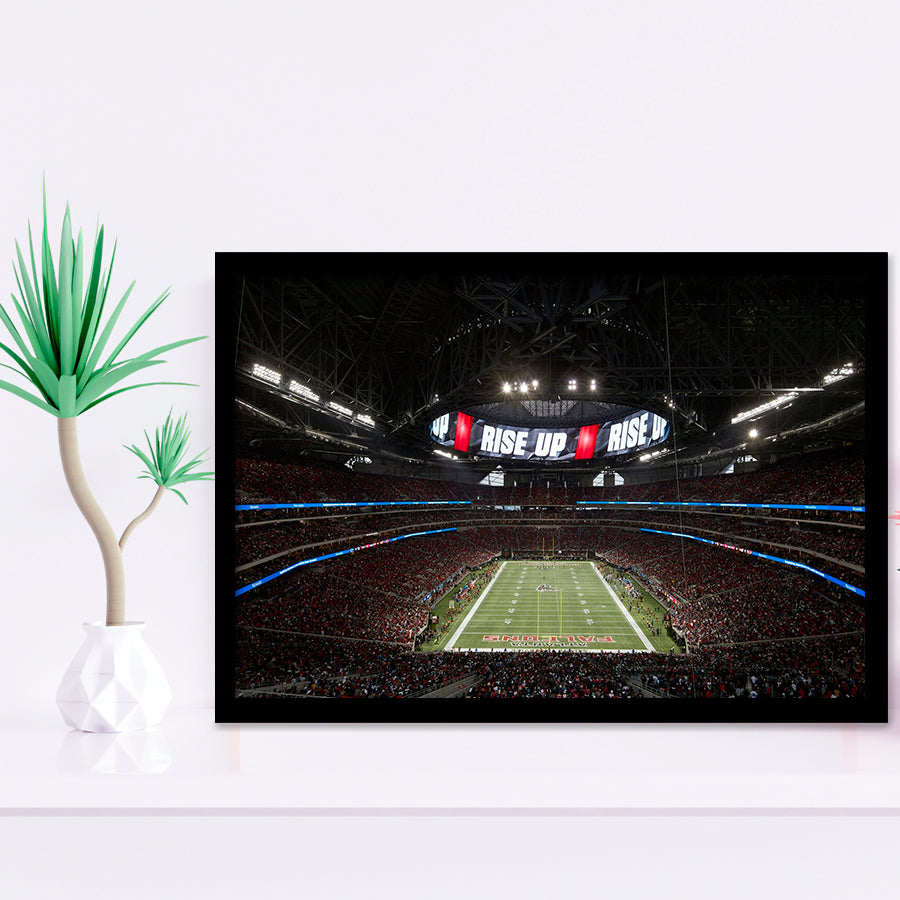 Atlantas Mercedes Benz Stadium, Stadium Canvas, Sport Art, Gift for him, Framed Art Prints Wall Art Decor, Framed Picture