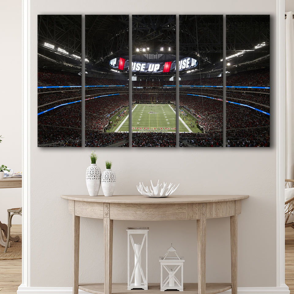 Atlantas Mercedes Benz Stadium, Stadium Canvas, Sport Art, Gift for him, Multi Panels B, Canvas Prints Wall Art Decor