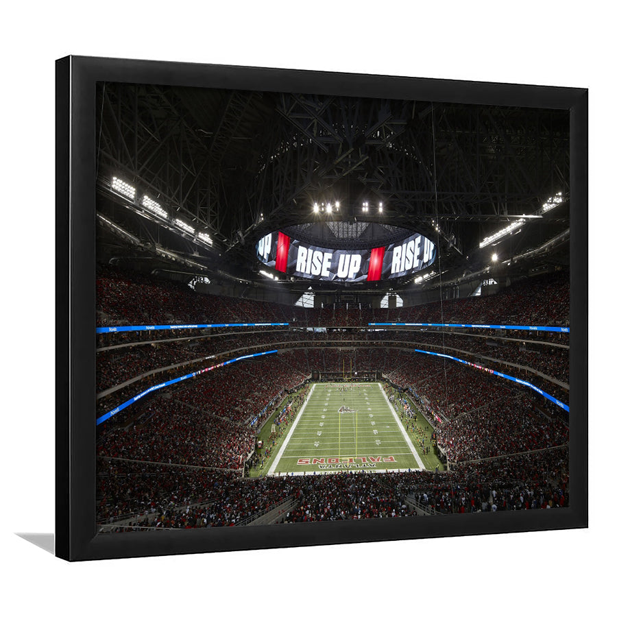 Atlantas Mercedes Benz Stadium, Stadium Canvas, Sport Art, Gift for him, Framed Art Prints Wall Art Decor, Framed Picture