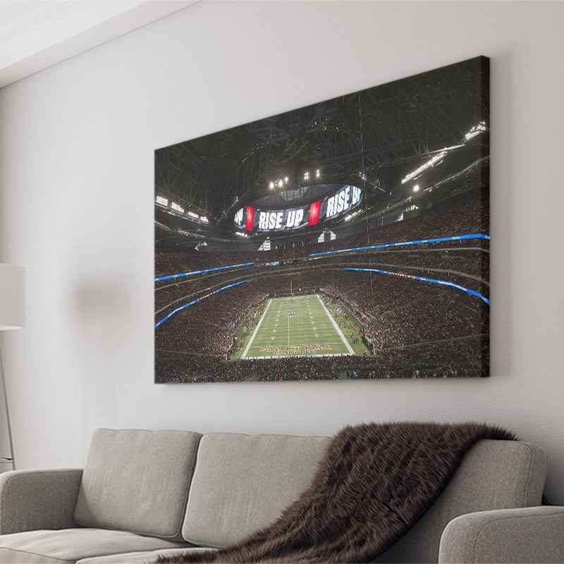 Atlantas Mercedes Benz Stadium, Stadium Canvas, Sport Art, Gift for him, Fan Gift, Canvas Prints Wall Art Decor