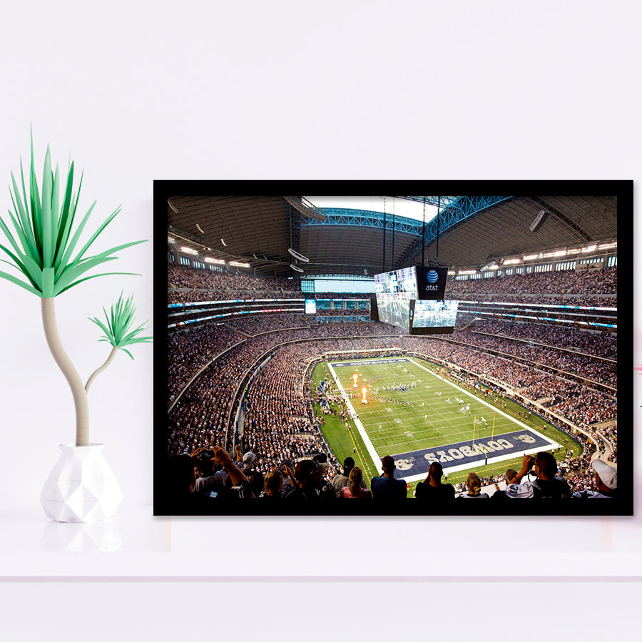 Att Cowboys, Stadium Canvas, Sport Art, Gift for him, Framed Art Prints Wall Art Decor, Framed Picture