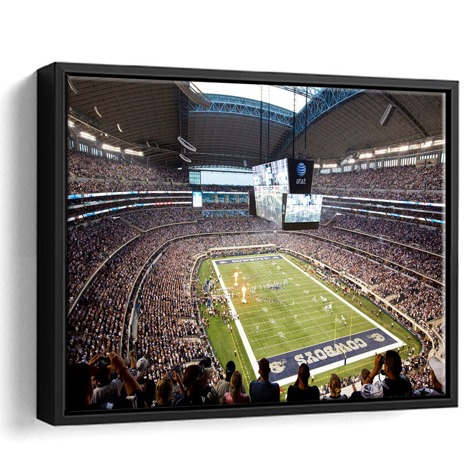 Att Cowboys, Stadium Canvas, Sport Art, Gift for him, Framed Canvas Prints Wall Art Decor, Framed Picture