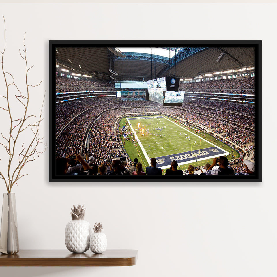 Att Cowboys, Stadium Canvas, Sport Art, Gift for him, Framed Canvas Pr –  UnixCanvas
