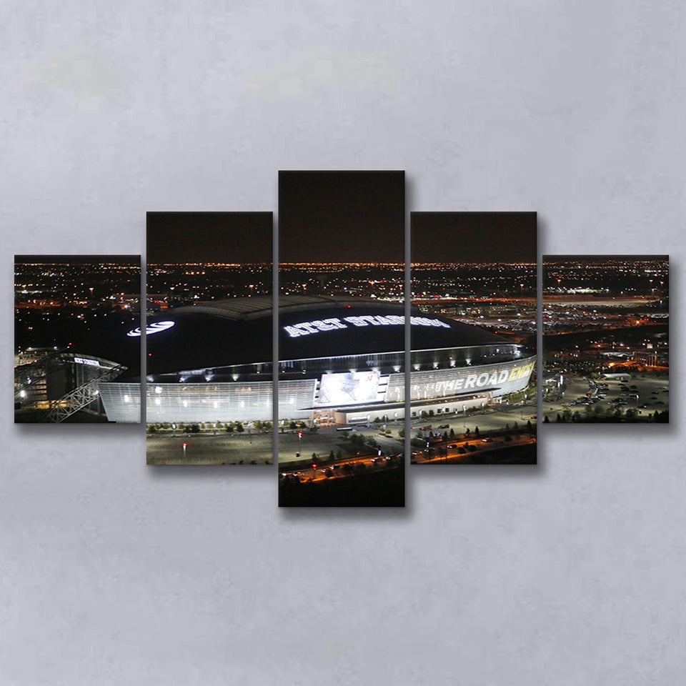 Att Stadium at Night, Stadium Canvas, Sport Art, Large Canvas, Multi Panels, Canvas Prints Wall Art Decor
