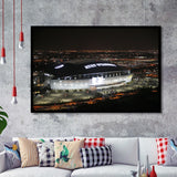 Att Stadium at Night, Stadium Canvas, Sport Art, Gift for him, Framed Art Prints Wall Art Decor, Framed Picture