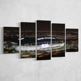 Att Stadium at Night, Stadium Canvas, Sport Art, Large Canvas, Multi Panels, Canvas Prints Wall Art Decor