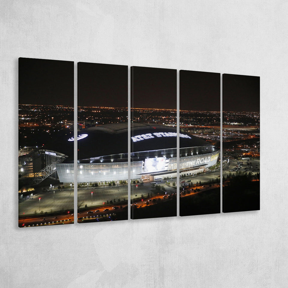 Att Stadium at Night, Stadium Canvas, Sport Art, Gift for him, Multi Panels B, Canvas Prints Wall Art Decor
