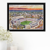 Auburn Tigers Jordan Hare Stadium Watercolor, Sport Art Prints Fan Gift, Framed Canvas Prints Wall Art Decor