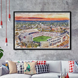 Auburn Tigers Jordan Hare Stadium Watercolor, Sport Prints Fan Gift, Framed Art Prints Wall Art Decor