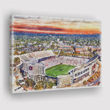 Auburn Tigers Jordan Hare Stadium Watercolor, Sport Art Prints Fan Gift, Canvas Prints Wall Art Decor