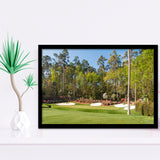 Augusta Golf Course Hole 13 Framed Framed Art Prints Wall Decor - Painting Prints, Framed Picture