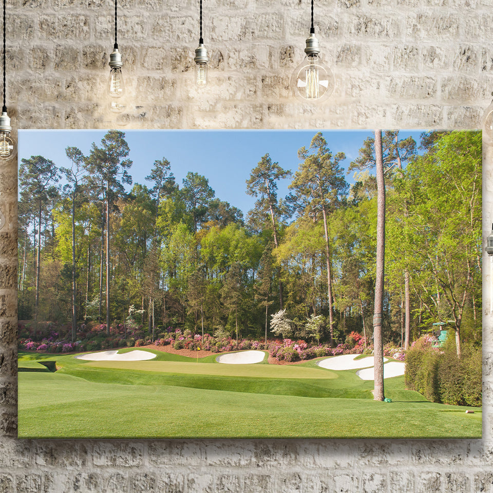 Augusta Golf Course Hole 13 Framed Canvas Prints Wall Art - Painting Prints, Wall Decor, Art Prints