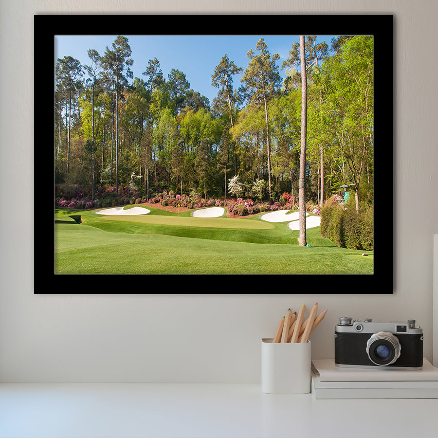 Augusta Golf Course Hole 13 Framed Framed Art Prints Wall Decor - Painting Prints, Framed Picture
