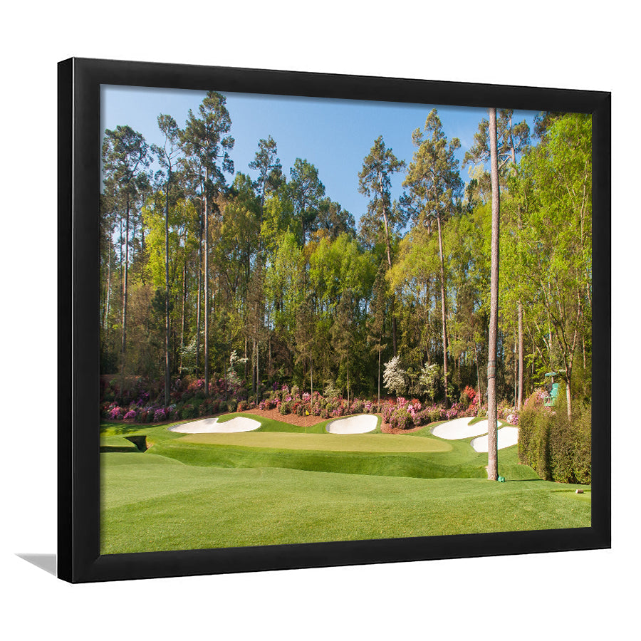 Augusta Golf Course Hole 13 Framed Framed Art Prints Wall Decor - Painting Prints, Framed Picture
