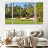 Augusta Golf Course Hole 13 Framed 5 Piece Canvas Prints Wall Art - Painting Prints, Wall Decor,Multi Panels