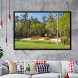 Augusta Golf Course Hole 13 Framed Framed Art Prints Wall Decor - Painting Prints, Framed Picture