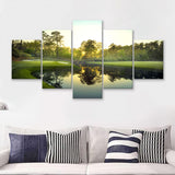 Augusta National Golf Club Augusta Georgia  5 Pieces Canvas Prints Wall Art - Painting Canvas, Multi Panel, Home Wall Decor, For Sale