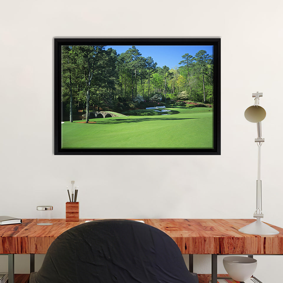 Augusta National Golf Course Framed Canvas Prints Wall Art - Painting Prints, Home Wall Decor, Painting Canvas