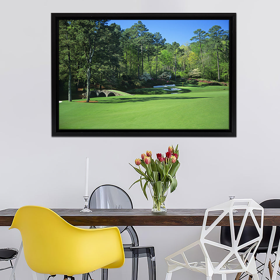 Augusta National Golf Course Framed Canvas Prints Wall Art - Painting Prints, Home Wall Decor, Painting Canvas
