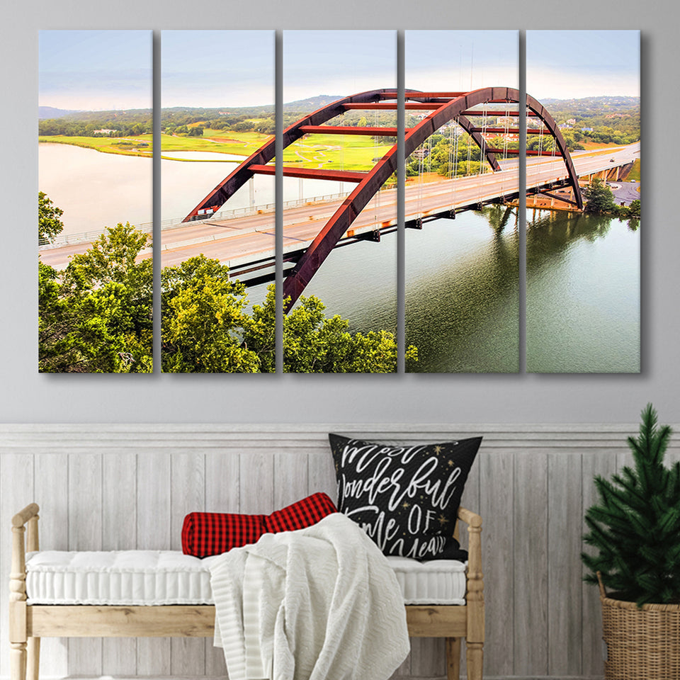 Austin Bridge, Austin 5 Panels B,Large Canvas,Canvas Prints Wall Art Home Decor