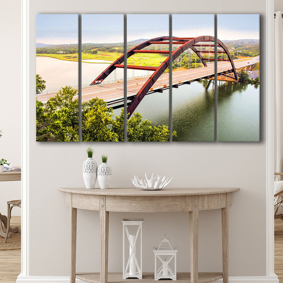 Austin Bridge, Austin 5 Panels B,Large Canvas,Canvas Prints Wall Art Home Decor