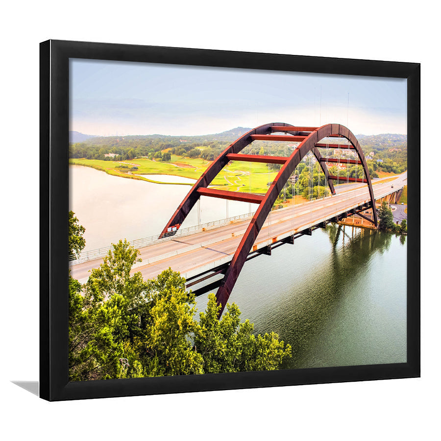 Austin Bridge, Austin Framed Art Prints Wall Art Decor,Black Frame, Ready to hang